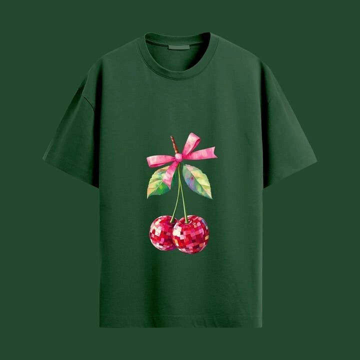 Cute Disco Cherry Oversized T-Shirt - Urban Thesis